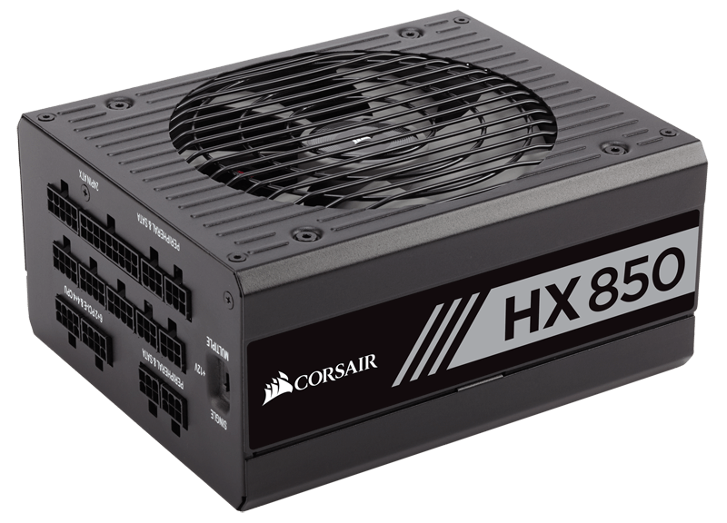 Corsair HX850 (CP-9020138-NA) 850 Watt 80 PLUS&#174; Platinum Certified Fully Modular PSU _919KT